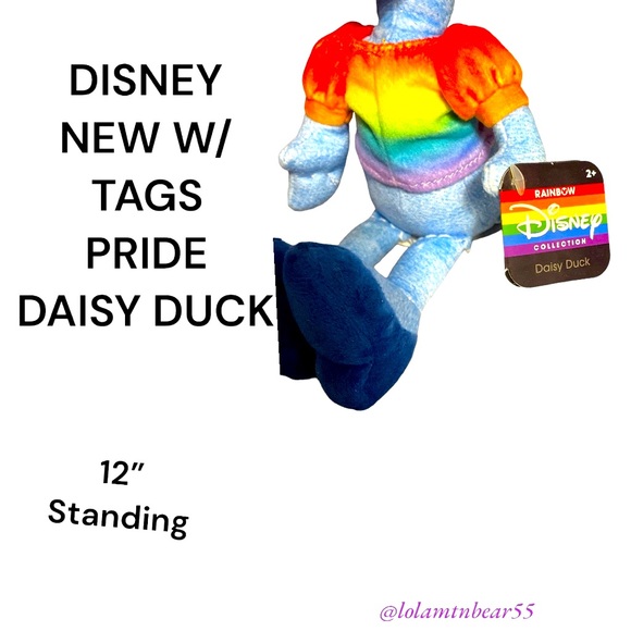 NEW WITH TAGS DISNEY DAISY DUCK RAINBOW 🌈 COLLECTION- GLITTER SPARKLE FUR - Picture 2 of 15